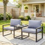 Modulärt 3-Delat Bistroset för Balkong och Uteplats – Flexibel Design - 163 cm