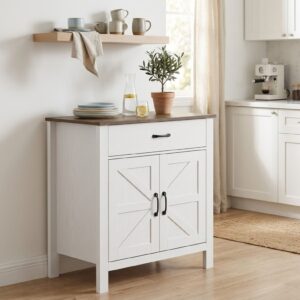 Tidlös Skänk i Rustik Design med X-dörrar och Låda