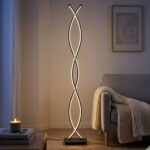 Modern Golvlampa i Dubbel Spiral – Justerbar Ljusstyrka & Elegant Design
